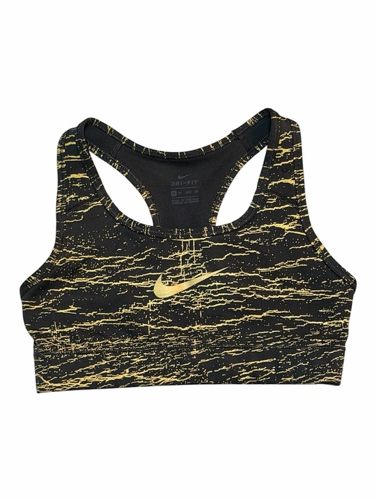 Nike Other - Nike Black with Metallic Gold Pattern Athletic Sports Bra Small XS